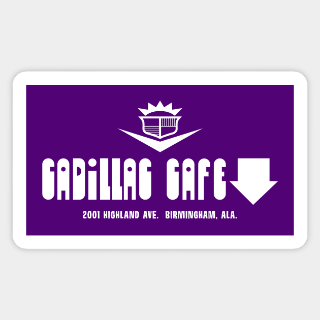 Cadillac Cafe Sign Sticker by Wright Art